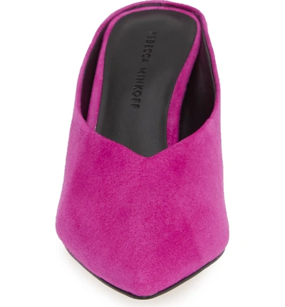 Shop Rebecca Minkoff Graciano Mule In Fuchsia Suede