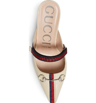 Shop Gucci Emma Horsebit Mule In White Leather