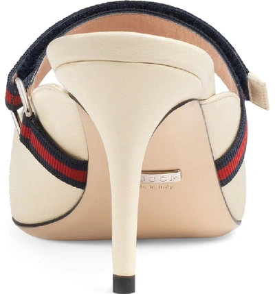 Shop Gucci Emma Horsebit Mule In White Leather