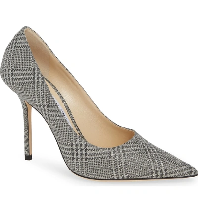 Shop Jimmy Choo Love Pump In Silver Plaid