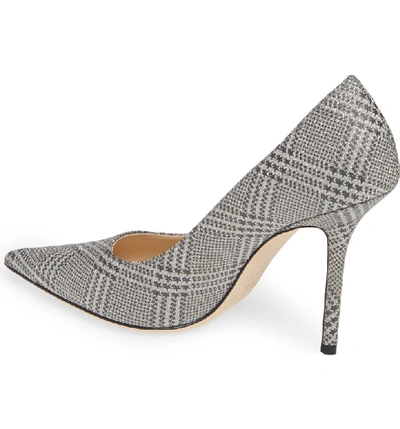 Shop Jimmy Choo Love Pump In Silver Plaid