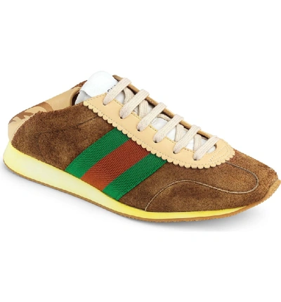 Shop Gucci Rocket Convertible Sneaker In Brown