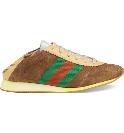 Shop Gucci Rocket Convertible Sneaker In Brown