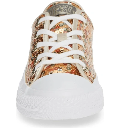 Shop Converse Chuck Taylor All Star Sequin Low Top Sneaker In Gold Sequins