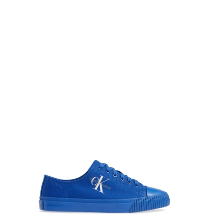 Shop Calvin Klein Jeans Est.1978 Ireland Canvas Sneaker In Nautical Blue Fabric