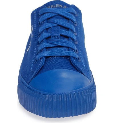 Shop Calvin Klein Jeans Est.1978 Ireland Canvas Sneaker In Nautical Blue Fabric