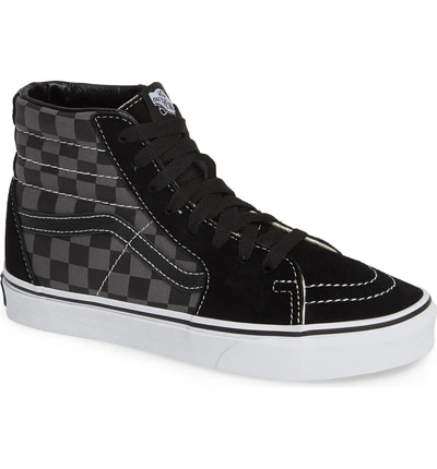 Vans Sk8-hi Checker Sneaker In Black/ Pewter Checkerboard | ModeSens