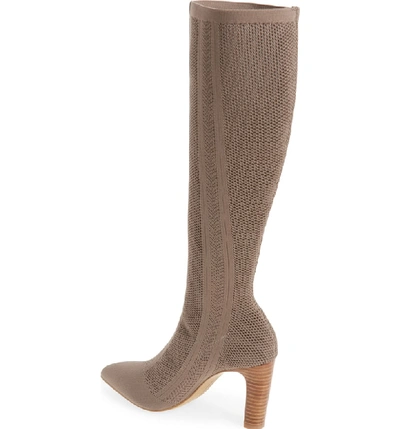 Shop Charles By Charles David Davis Knit Boot In Taupe Fabric