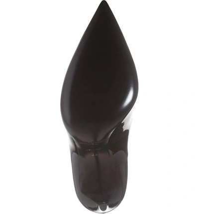Shop Saint Laurent Zoe Pointy Toe Pump In Black Patent