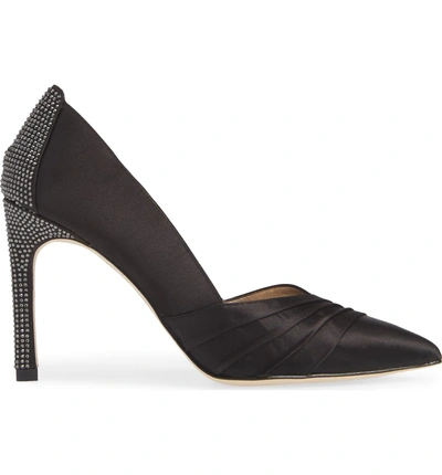 Shop Pelle Moda Irie Pump In Black Satin