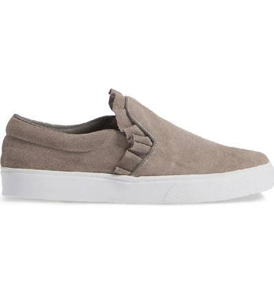 Shop Kaanas Trento Ruffle Sneaker In Grey Suede