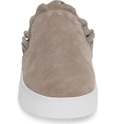 Shop Kaanas Trento Ruffle Sneaker In Grey Suede