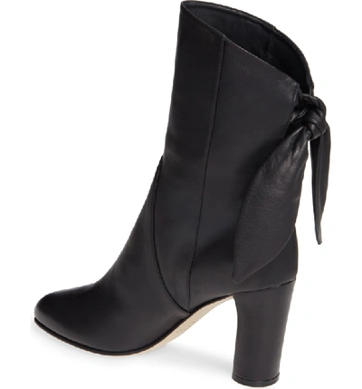 Shop Jimmy Choo Malene Bow Boot In Black Leather