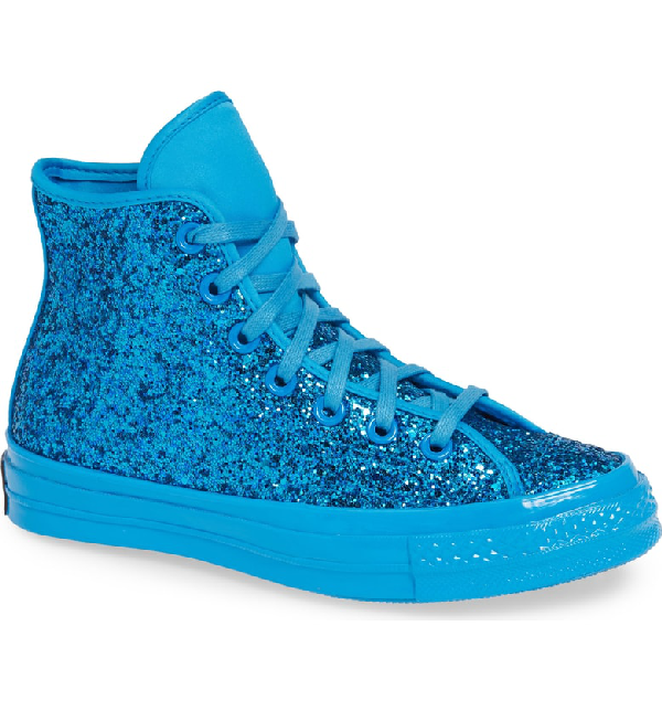 converse glitter blue