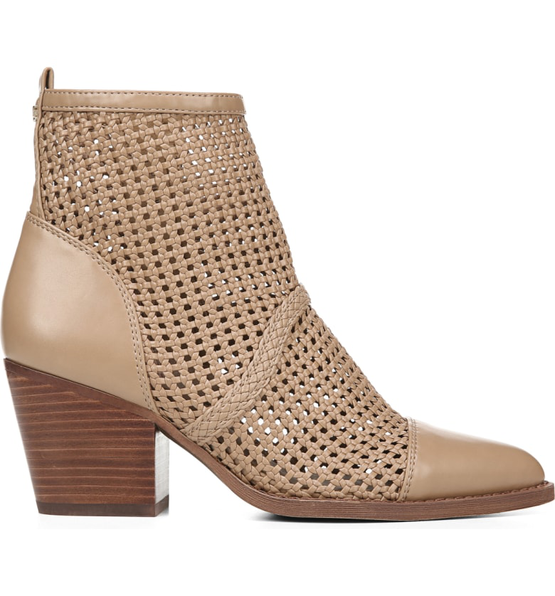 elita woven cap toe bootie
