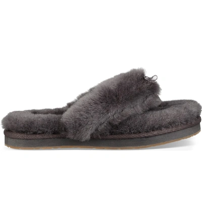 Shop Ugg Fluff Iii Flip Flop In Grey