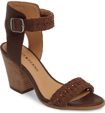 Lucky Brand Oakes Ankle Strap Sandal In Toffee Leather
