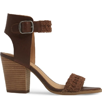 Lucky Brand Oakes Ankle Strap Sandal In Toffee Leather