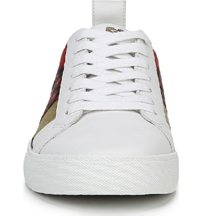 Shop Diane Von Furstenberg Tess Lace-up Sneaker In White/ Red