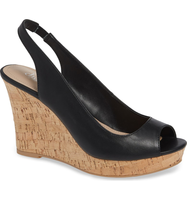 leandra slingback wedge