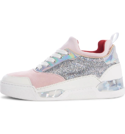 Shop Christian Louboutin Aurelien Donna Sneaker In Pink/ White
