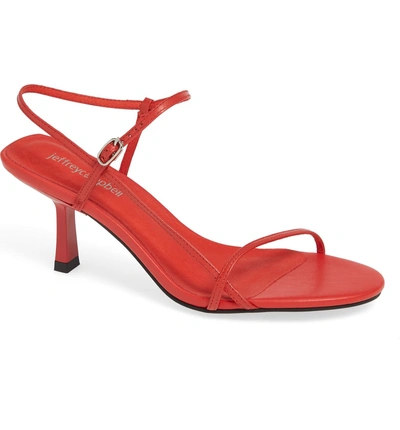 Shop Jeffrey Campbell Gallery Sandal In Red Leather