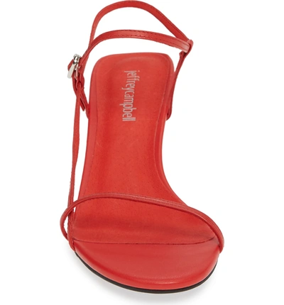 Shop Jeffrey Campbell Gallery Sandal In Red Leather