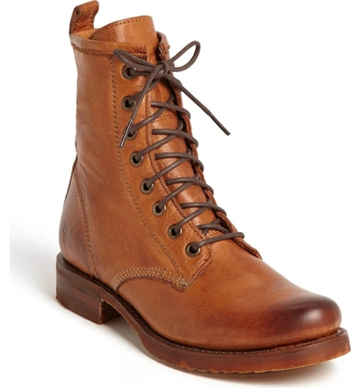 Shop Frye 'veronica Combat' Boot In Whiskey