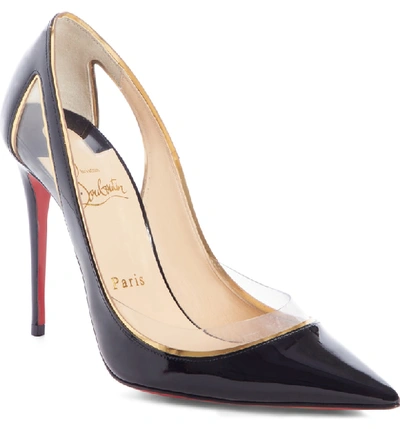 Christian Louboutin Cosmo 100 Metallic-trimmed Pvc And Patent-leather ...