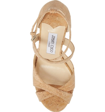 Shop Jimmy Choo Alanah Espadrille Wedge Sandal In Natural