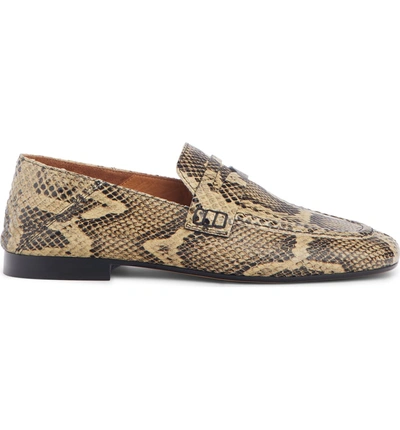 Shop Isabel Marant Fezzy Snakeskin Embossed Convertible Loafer In Natural Exotic