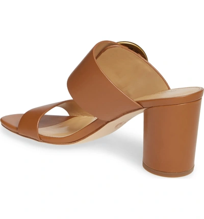 Shop Michael Michael Kors Estelle Wide Strap Sandal In Acorn Vachetta Leather
