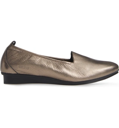 Shop Arche Ninolo Flat In Micas/ Castor Leather