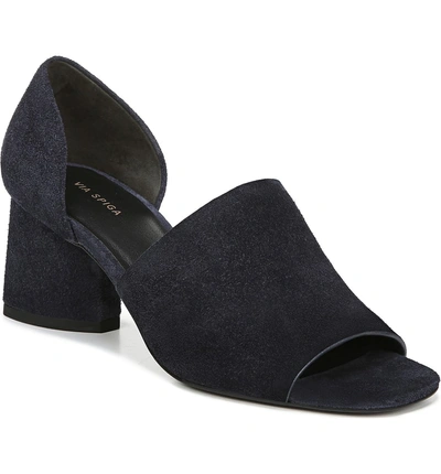 Shop Via Spiga Leah Sandal In Navy Suede