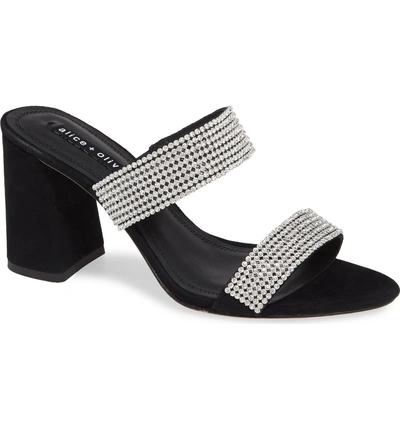 Shop Alice And Olivia Laleah Sandal In Black/ Clear