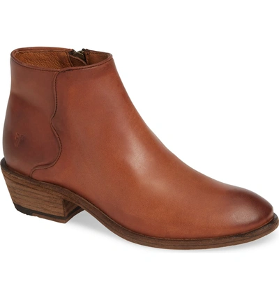 Shop Frye Carson Piping Bootie In Cognac