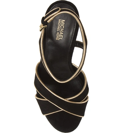 Shop Michael Michael Kors Lexie Platform Sandal In Black Suede