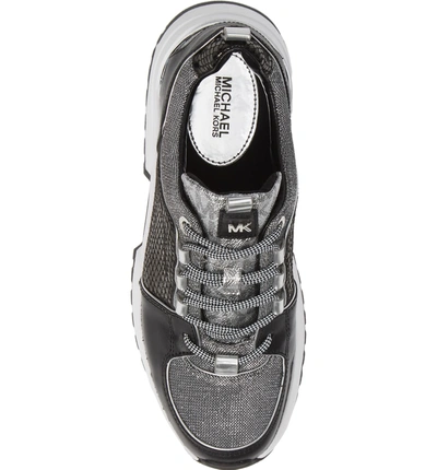 Shop Michael Michael Kors Cosmo Trainer Sneakers In Black/ Silver Multi