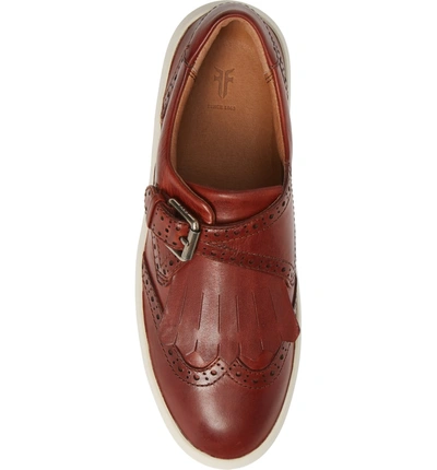 Shop Frye Brea Kiltie Sneaker In Red Clay Leather