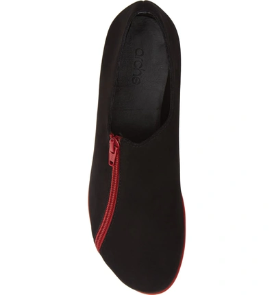 Shop Arche Barway Sport Loafer In Noir/ Rouge Nubuck