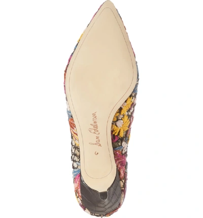 Shop Sam Edelman Kinzey Pointy Toe Bootie In Bright Multi Floral Lace