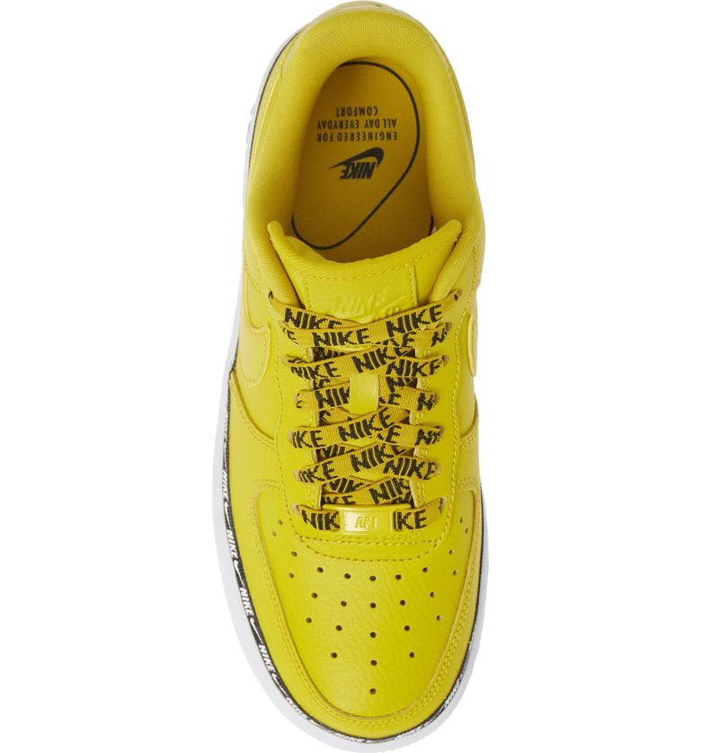 nike yellow air force 1 07 se premium trainers