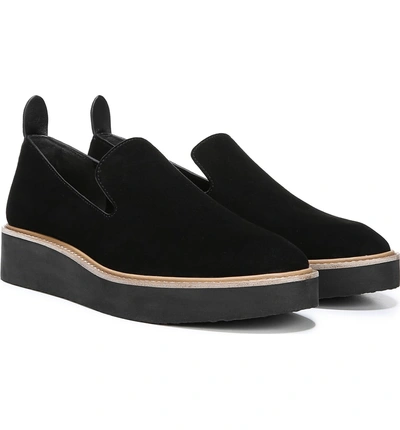 Shop Vince Sanders Slip-on Sneaker In Black/ Black Leather