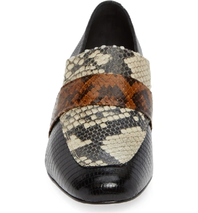 Shop Freda Salvador Rock Loafer Pump In Tri Snake Embossed Leather