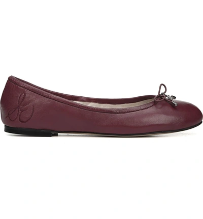 Shop Sam Edelman Felicia Flat In Red Beet Leather