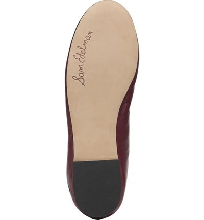 Shop Sam Edelman Felicia Flat In Red Beet Leather