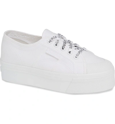 Shop Superga 2405 Cotu Platform Sneaker In White/ White
