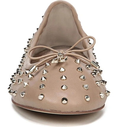 Shop Sam Edelman Fanley Ballet Flat In Classic Nude Nappa Leather