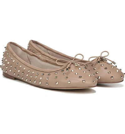 Shop Sam Edelman Fanley Ballet Flat In Classic Nude Nappa Leather