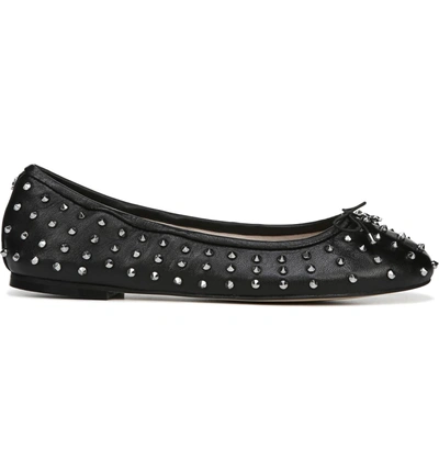 Shop Sam Edelman Fanley Ballet Flat In Black Leather